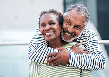 Photo of a married couple smiling. Link to Life Stage Gift Planner Over Age 70 Situations.